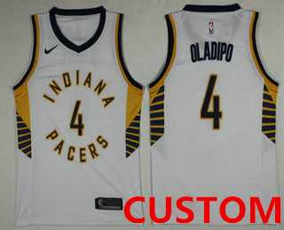Men & Youth Customized Indiana Pacers New White 2017-2018 Nike Swingman Stitched Jersey